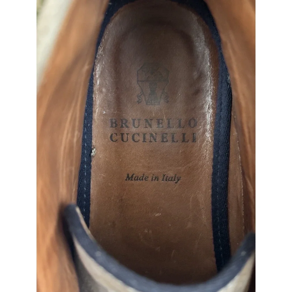 Mens Size 9 Tan Brunello Cucinelli Suede Chukka Boots Ankle Boots Italy Designer